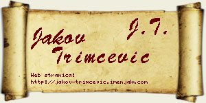 Jakov Trimčević vizit kartica